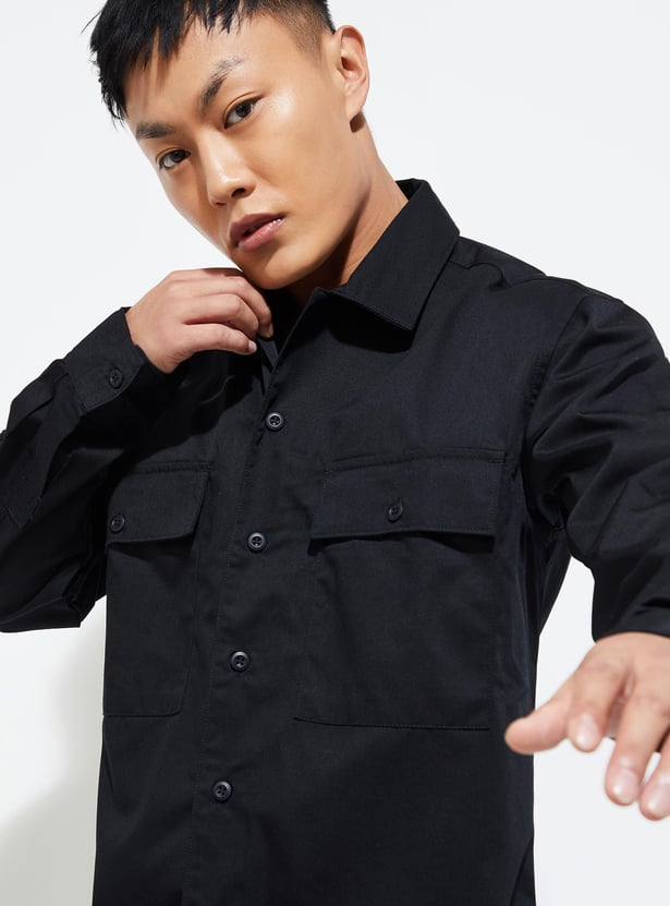 URB_N Men Relaxed Fit Solid Shirt