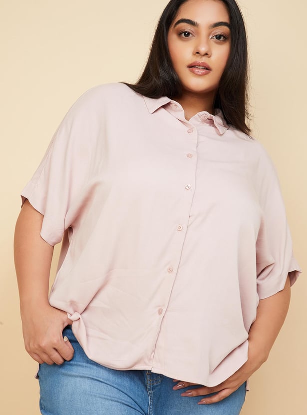 Women Solid Extended Sleeves Shirt