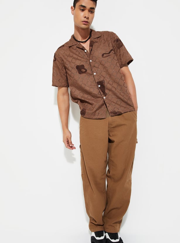 URB_N Men Schiffli Resort Shirt