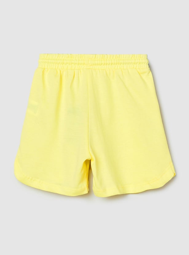 Girls Puff Print Knit Shorts