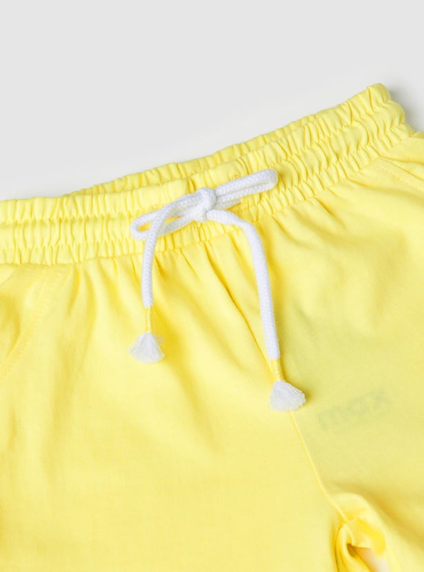 Girls Puff Print Knit Shorts