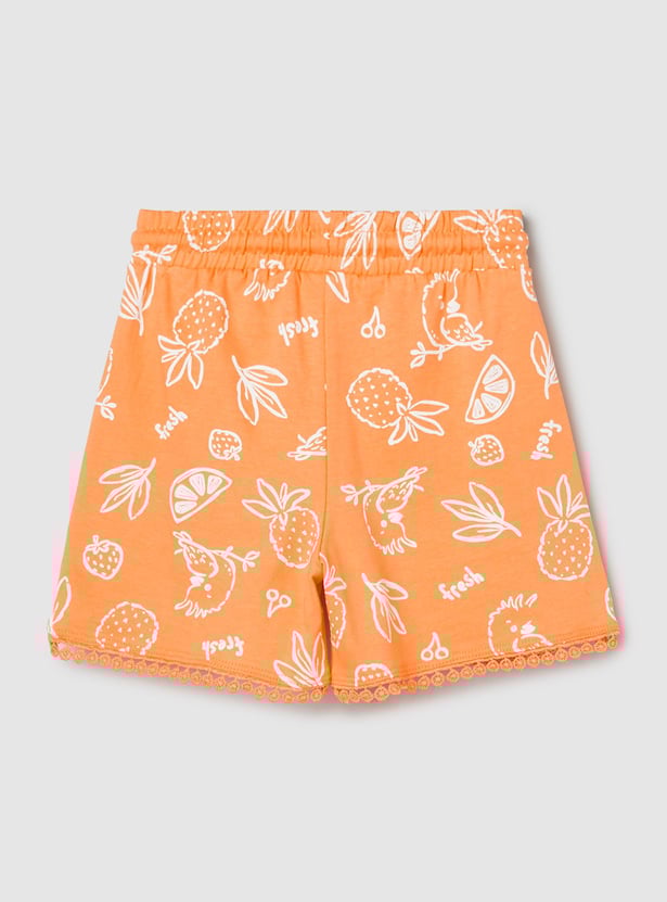 Girls All-Over Printed Shorts