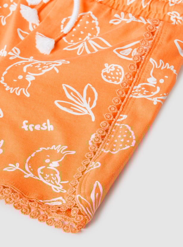 Girls All-Over Printed Shorts