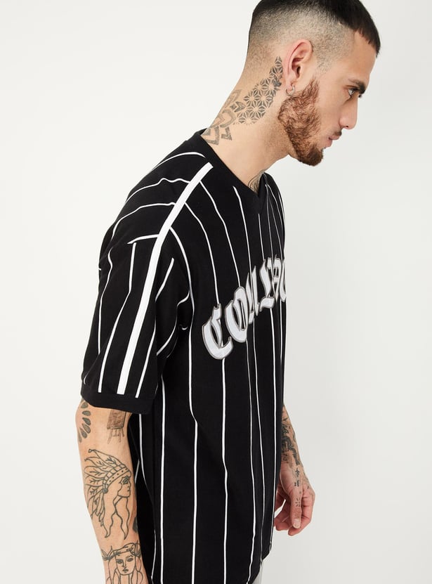 Men Striped Oversized T-shirt