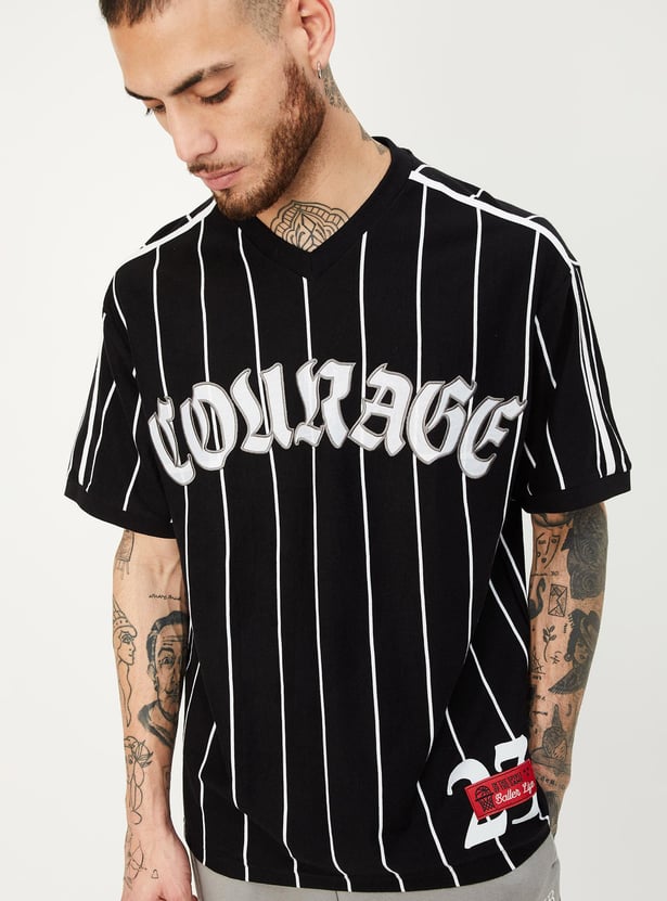 Men Striped Oversized T-shirt