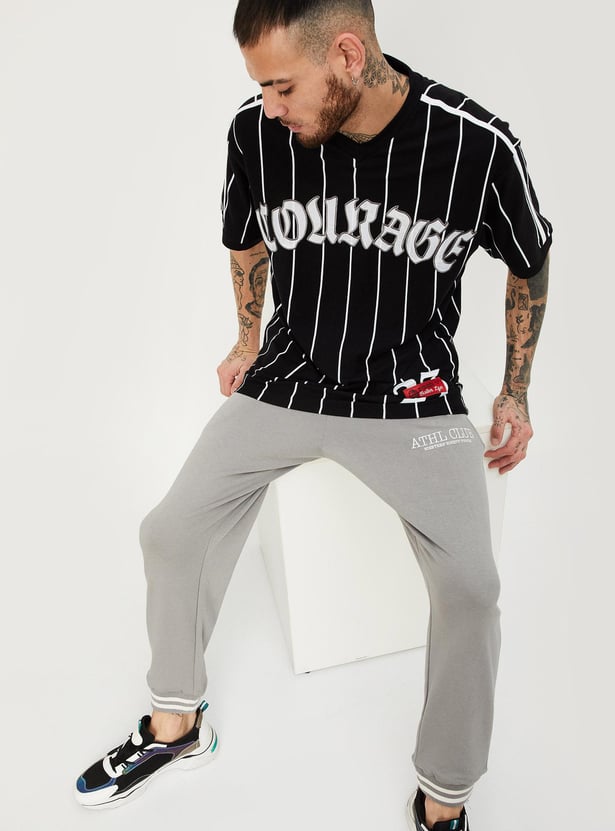 Men Striped Oversized T-shirt