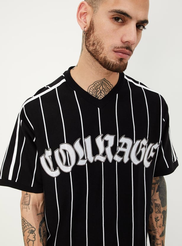 Men Striped Oversized T-shirt