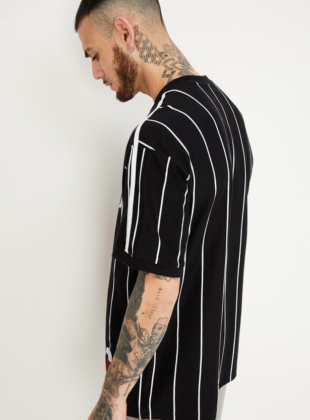 Men Striped Oversized T-shirt