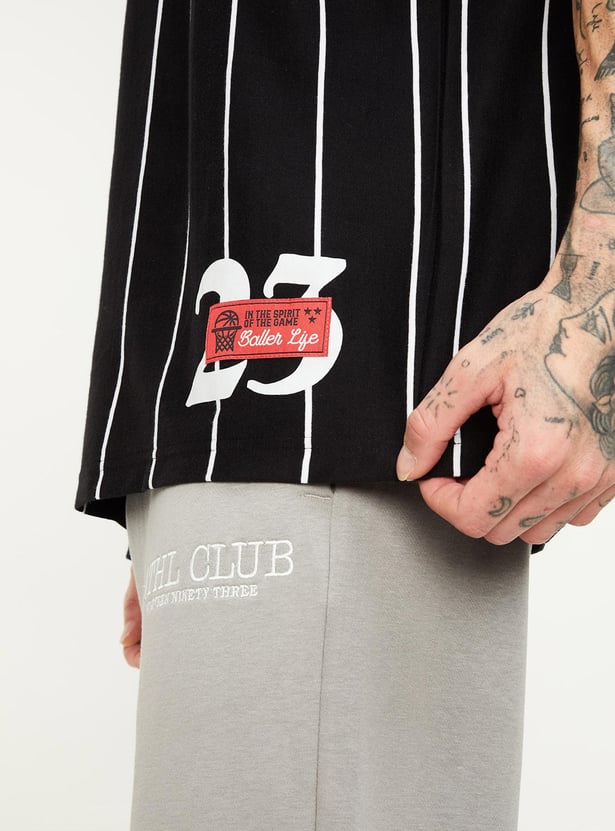 Men Striped Oversized T-shirt