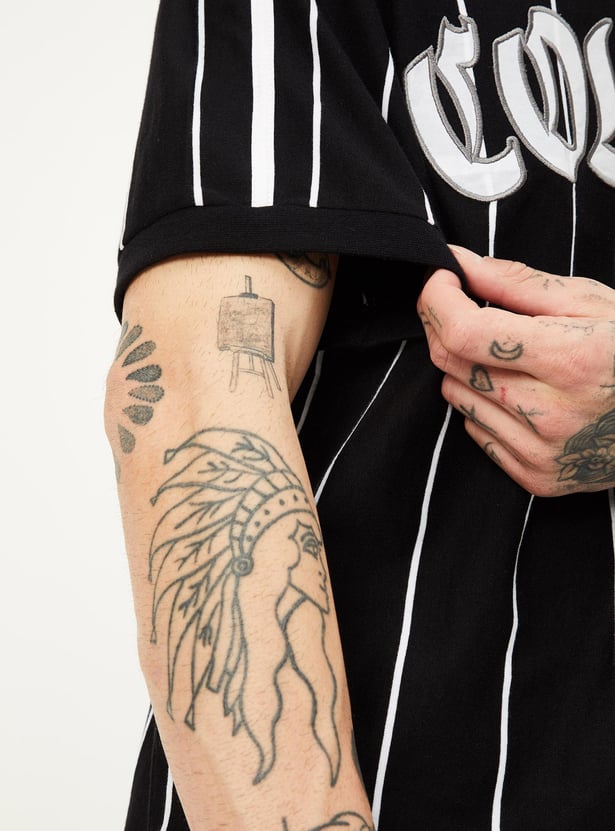 Men Striped Oversized T-shirt