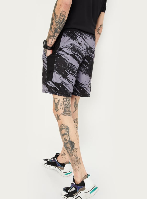 Men Printed Active Shorts