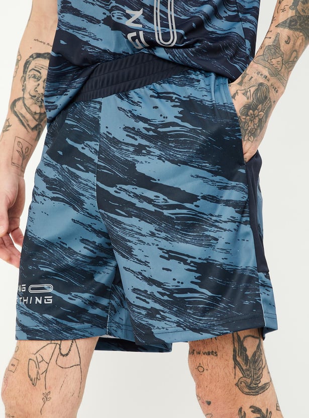 Men Printed Active Shorts