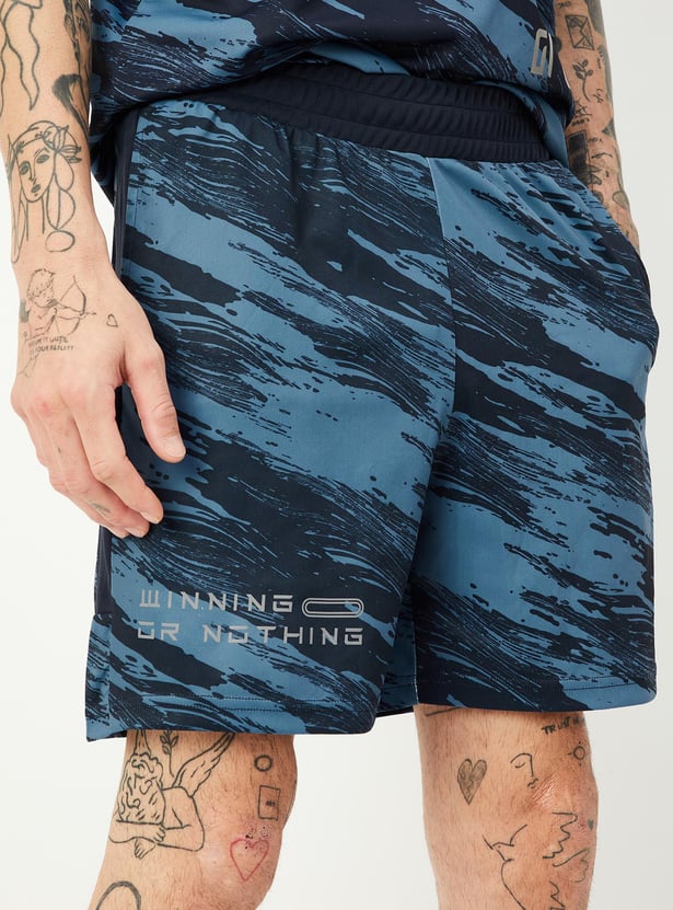 Men Printed Active Shorts