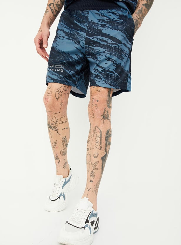 Men Printed Active Shorts