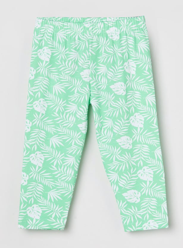 Girls Printed Full-Length Leggings