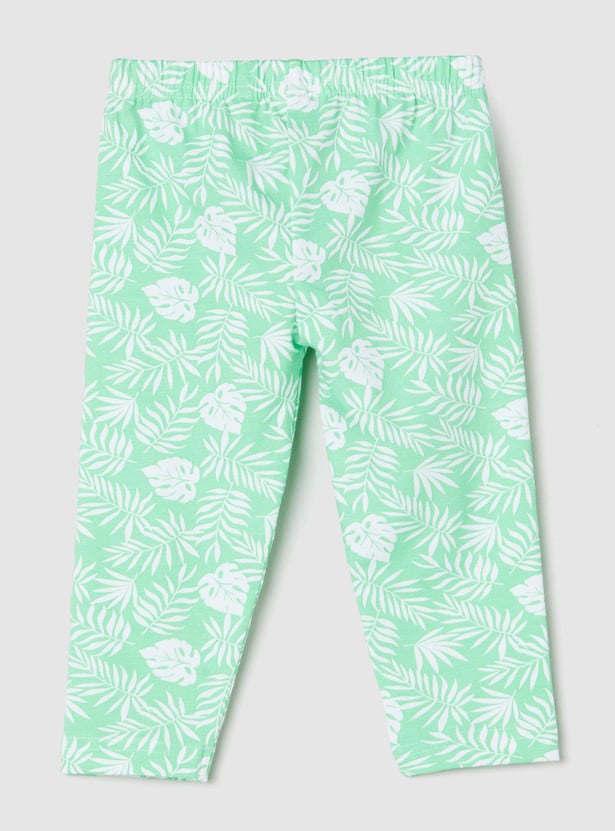 Girls Printed Full-Length Leggings