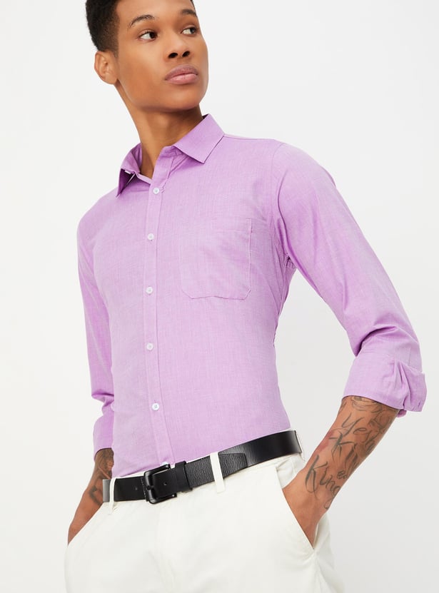 Men Regular Fit Solid Formal Shirt