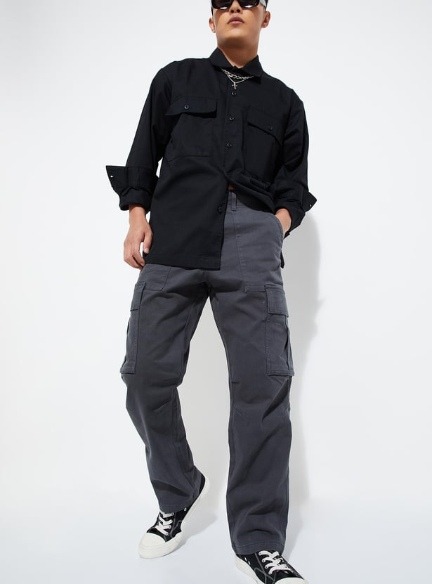 URB_N Men Relaxed Fit Cargo Trousers