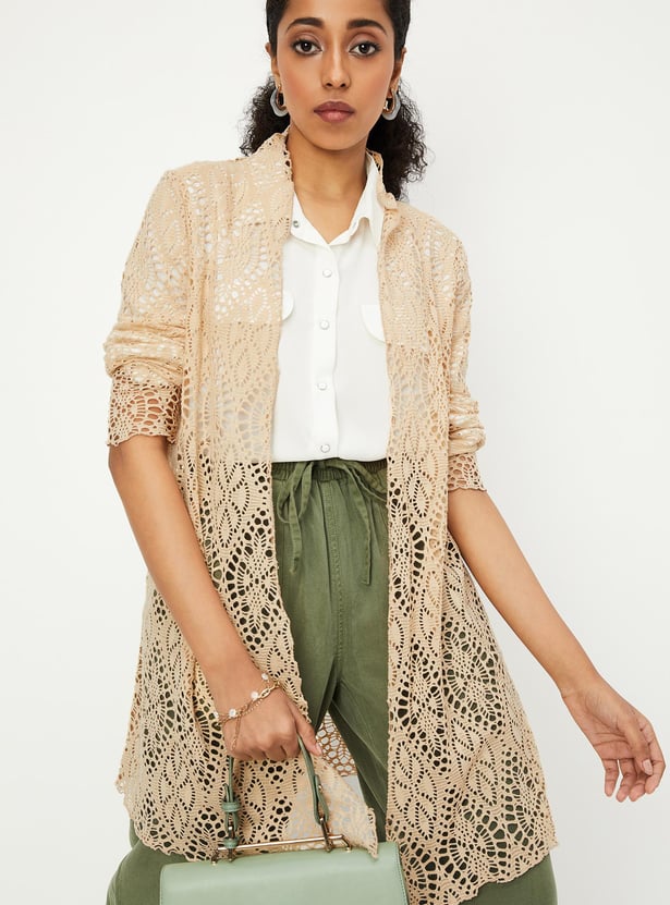 Buy Women Lace Design Shrug Online at just