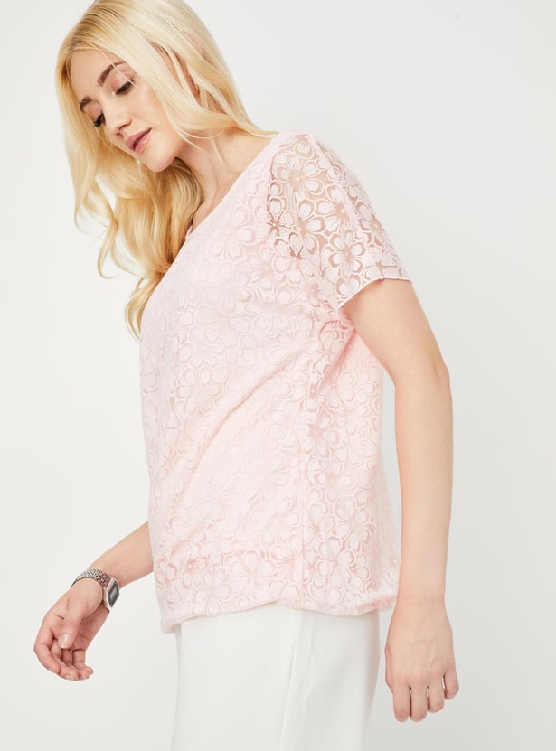 Women Floral Knit Top