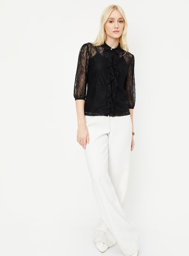 Women Lace Blouse with Camisole
