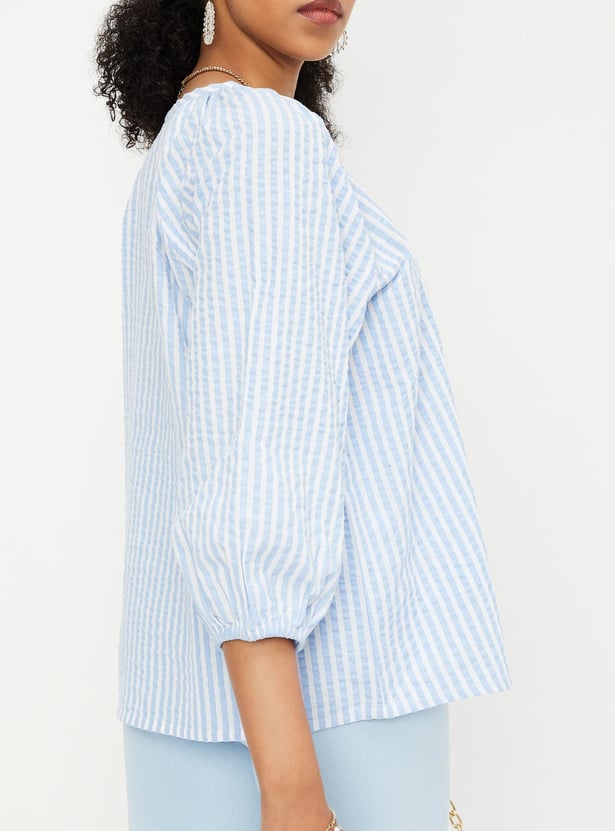 Women Striped Woven Top