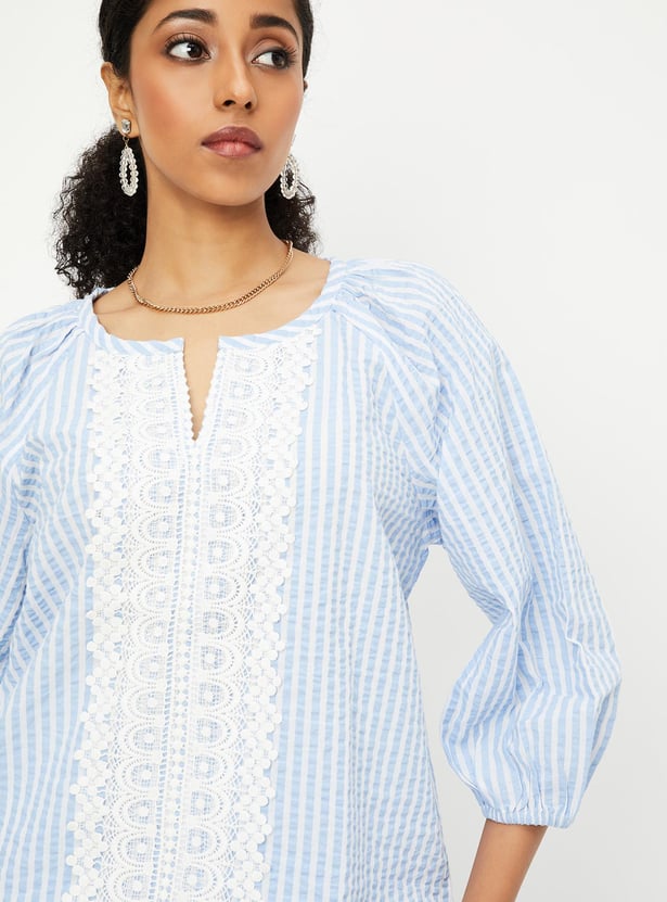 Women Striped Woven Top