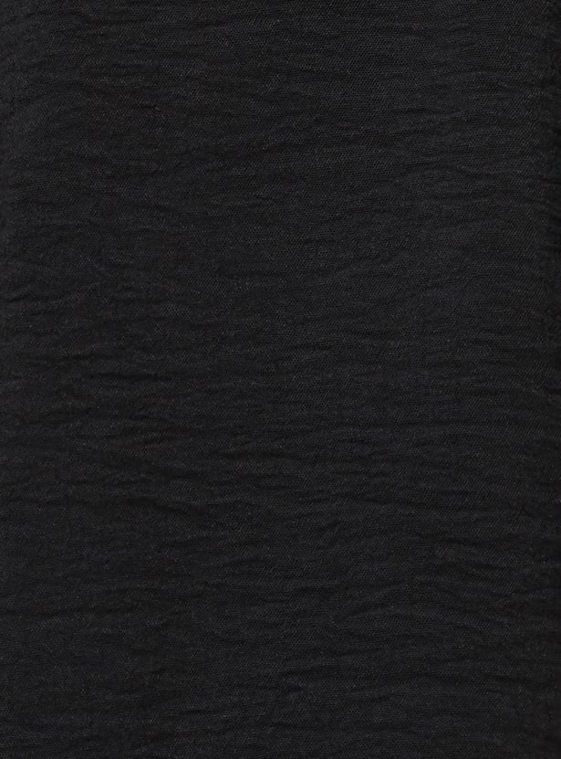 Women Textured Puffed Sleeves Top