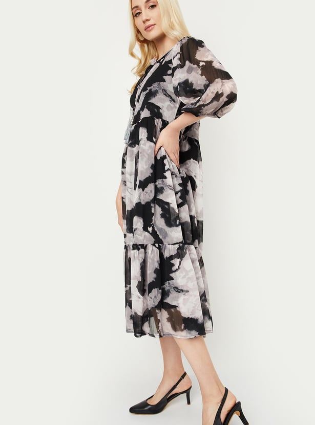 Women Printed Midi Dress