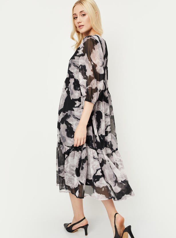 Women Printed Midi Dress