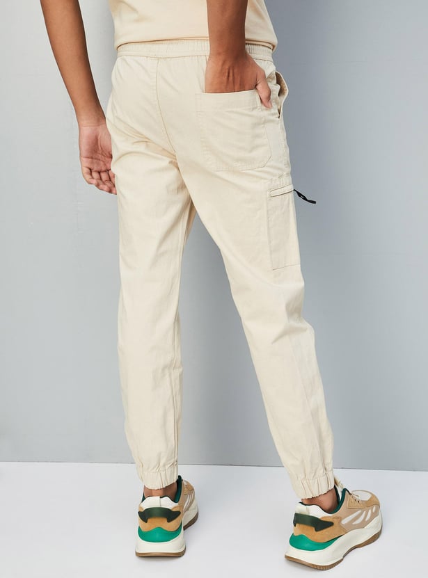 Boys Solid Cargo Joggers