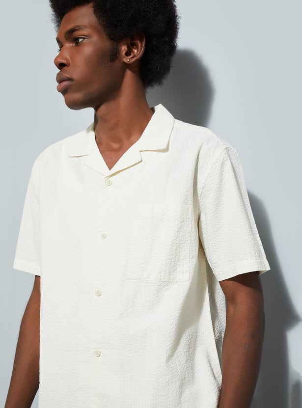 URB_N Men Regular Fit Solid Resort Shirt