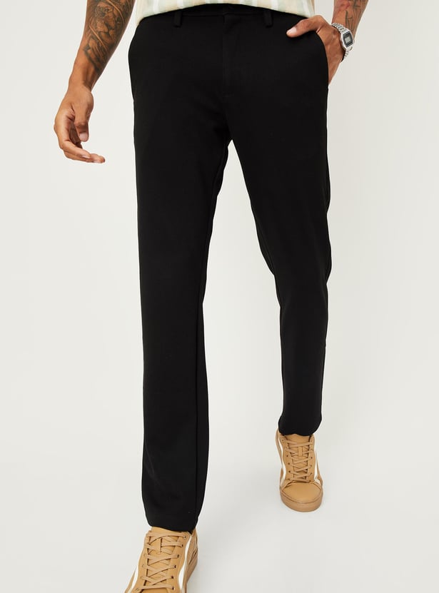 Men Solid Slim Fit Chinos