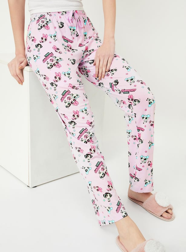 Women Powerpuff Girls Printed Pyjamas