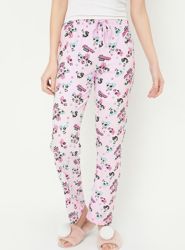 Women Powerpuff Girls Printed Pyjamas