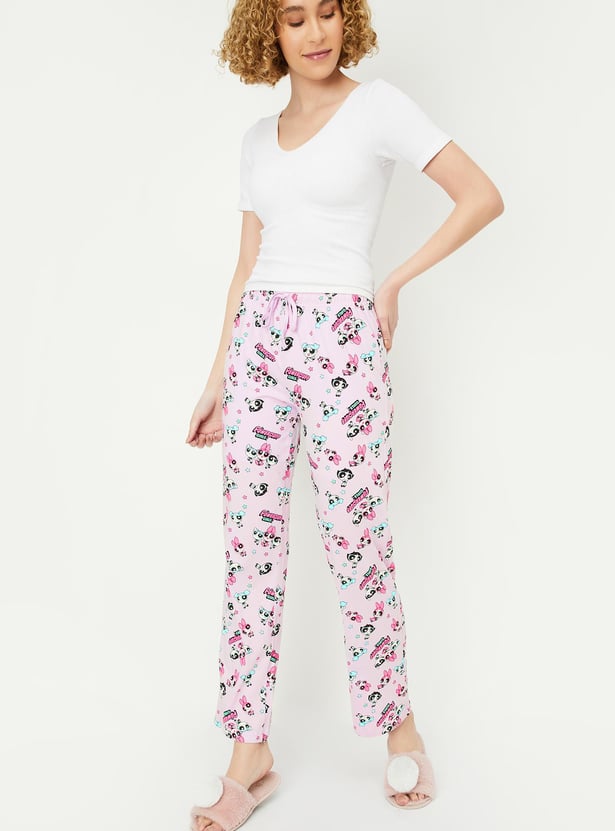 Women Powerpuff Girls Printed Pyjamas