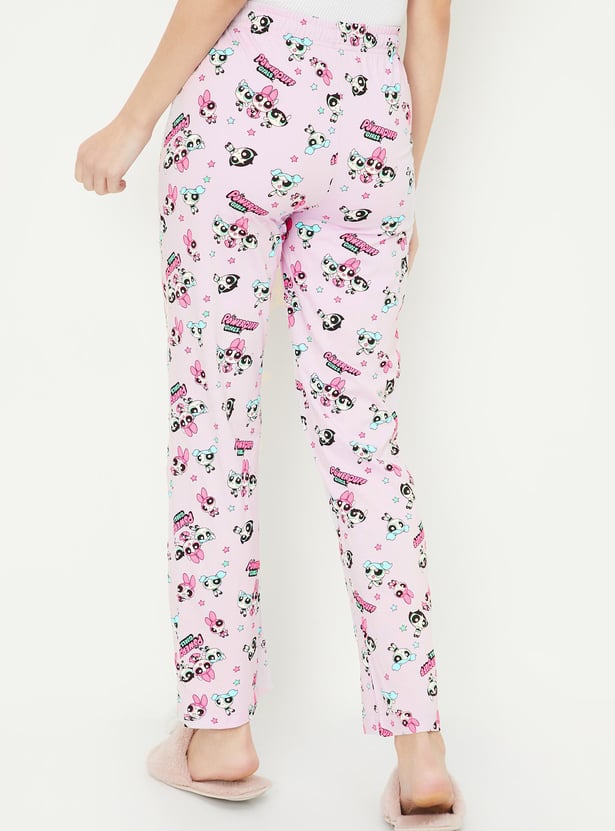 Women Powerpuff Girls Printed Pyjamas