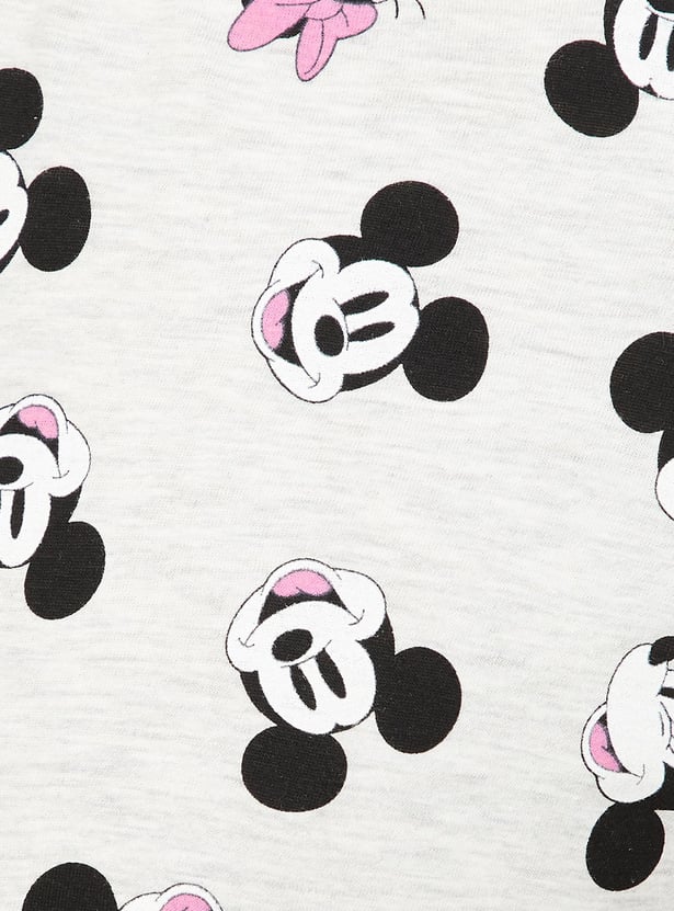 Women Mickey & Minnie Mouse Print Capris