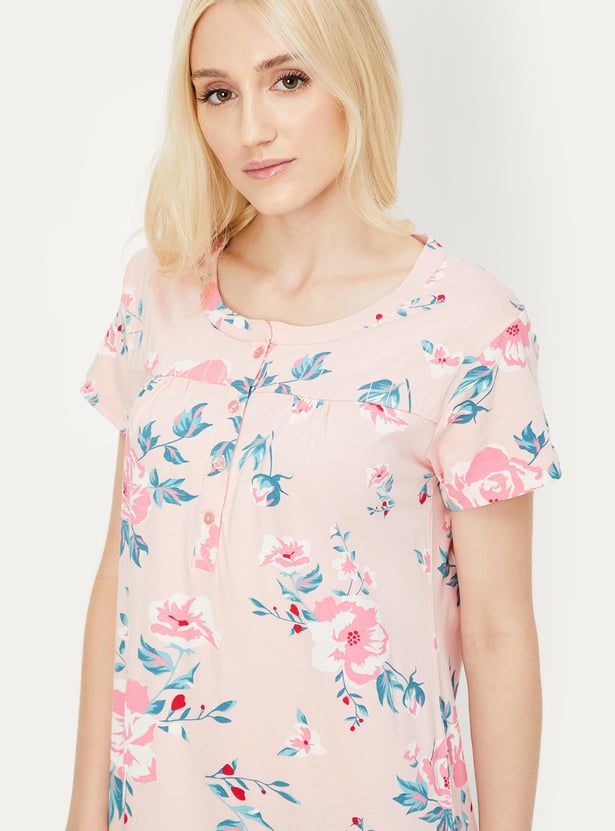 Women Floral Printed Nightgown