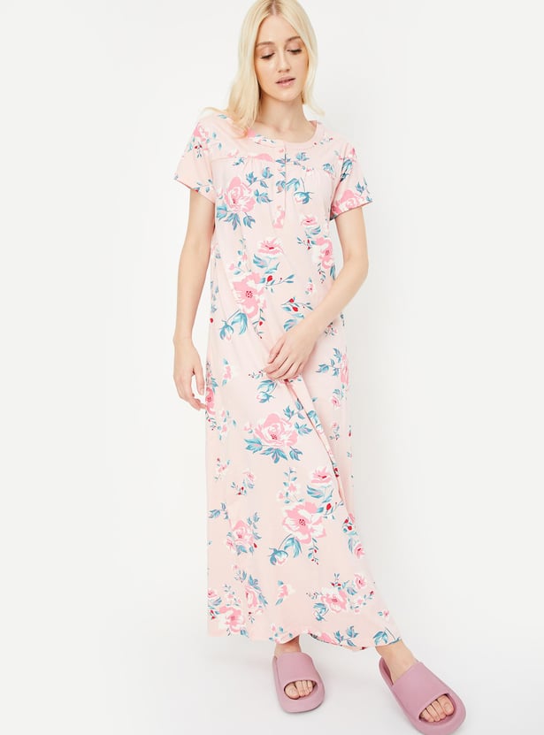 Women Floral Printed Nightgown