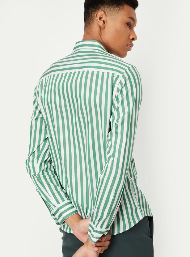 Men Regular Fit Striped Casual Shirt