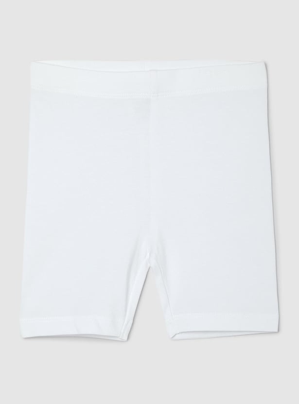 Girls Solid Cycling Shorts