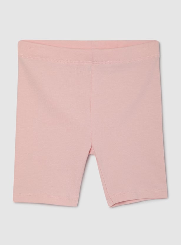 Girls Solid Cycling Shorts