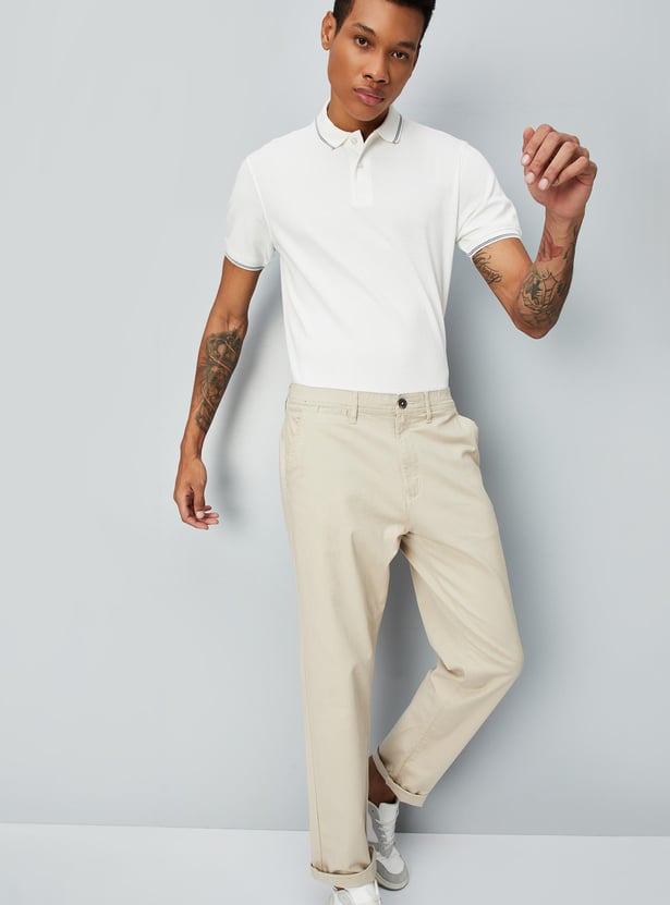 Men Regular Fit Solid Polo T-shirt