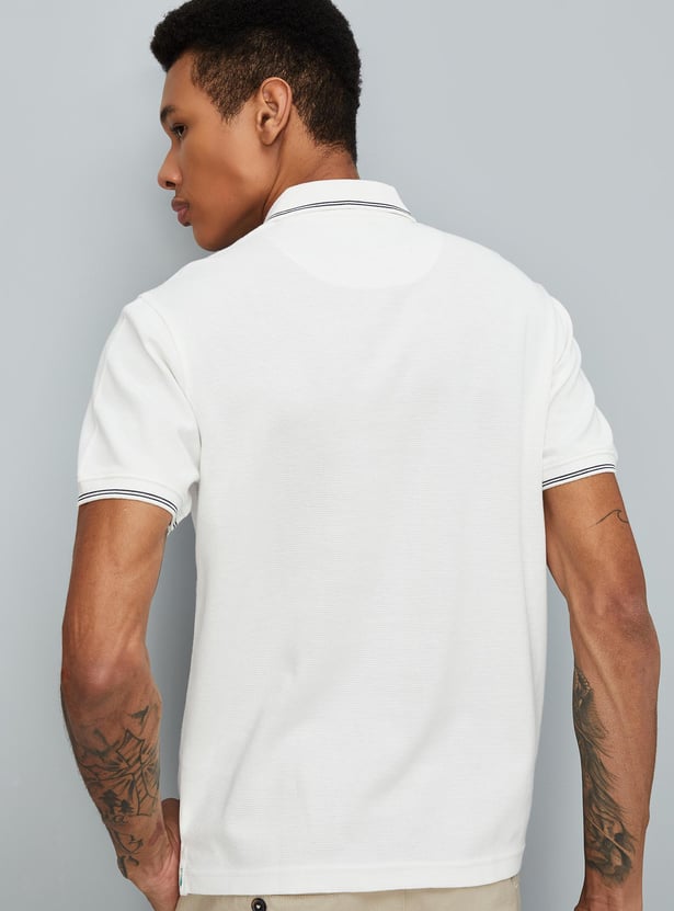 Men Regular Fit Solid Polo T-shirt