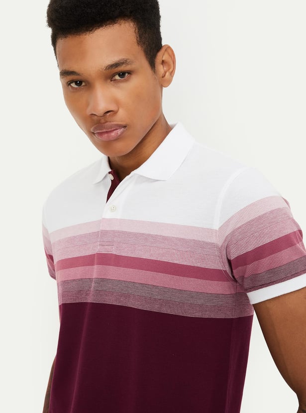 Buy Men Slim Fit Striped Polo T Shirt Online At Just Rs 699 0