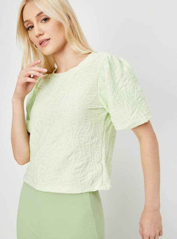Women Textured Knit Blouse