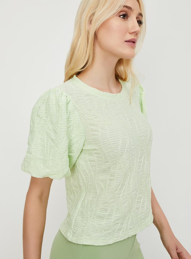 Women Textured Knit Blouse