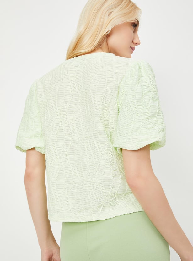 Women Textured Knit Blouse