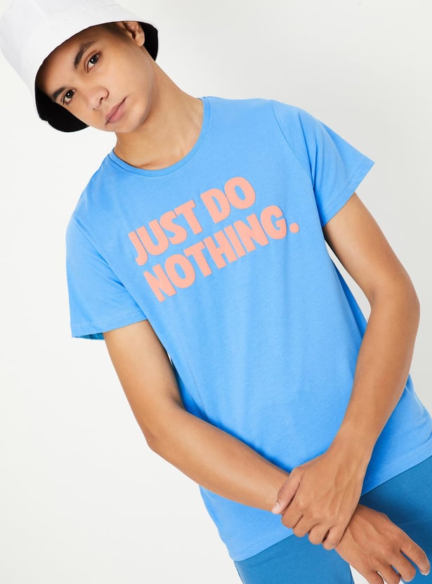 Boys Yellow Typographic Shirt With Printed T-Shirt And Twill Shorts Sets